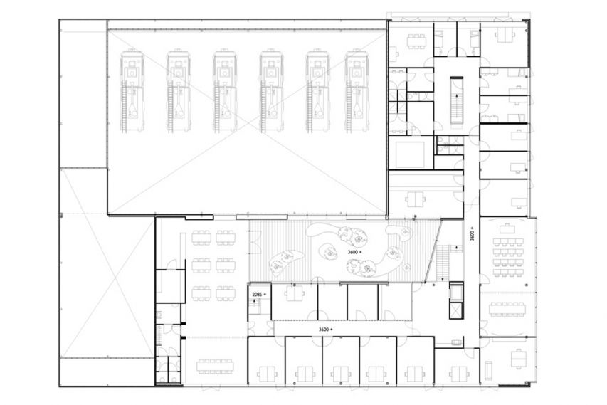 Juliette Bekkering Architects- Brandweer VM - plattengrond eerste verdieping